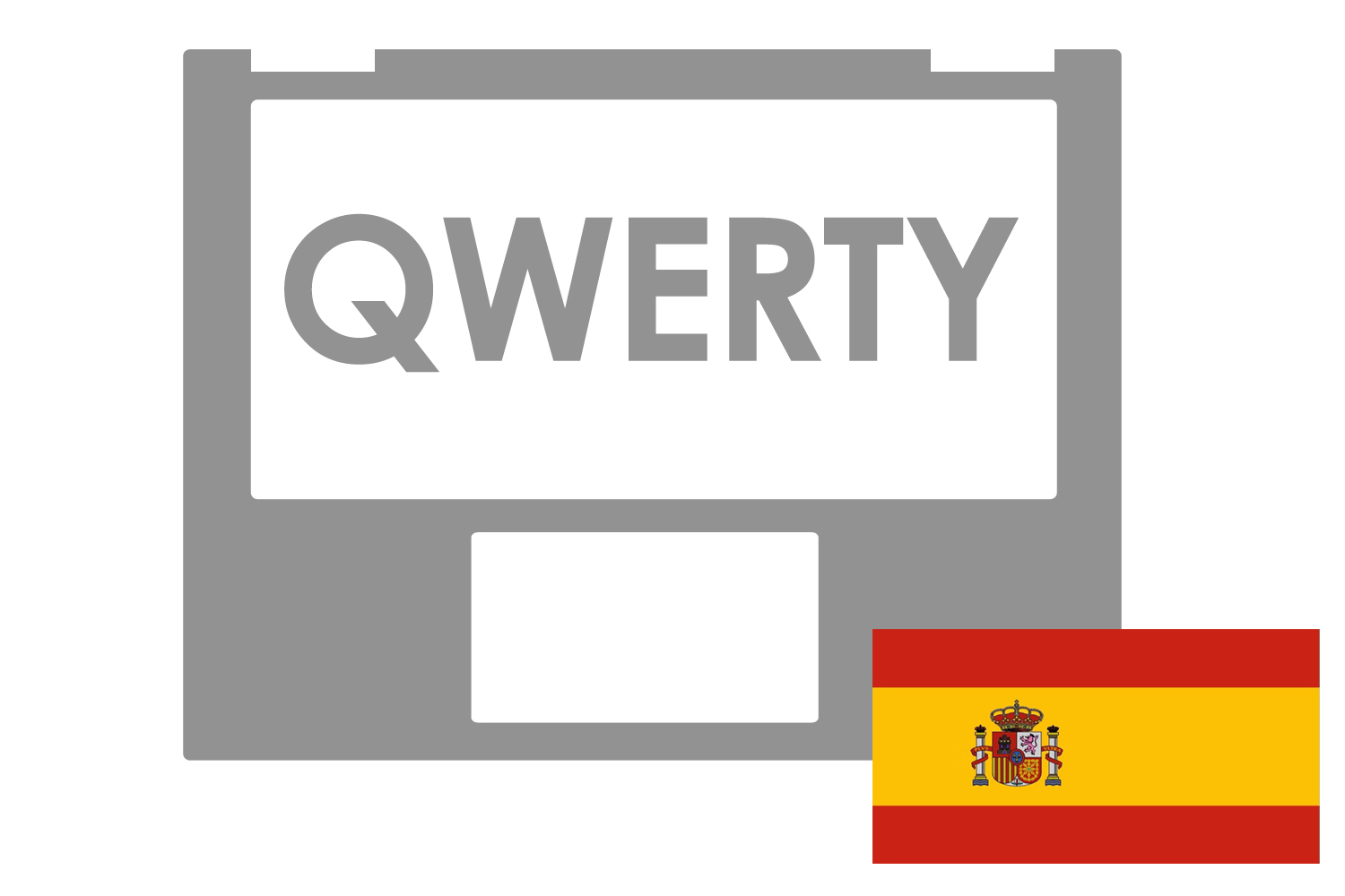 Grey backlit QWERTY Spanish keyboard Asus